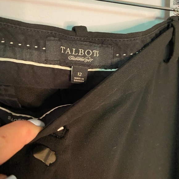 𝅺talbots Signature Pant  vBlack Cuffed Pants Size 12 - Picture 3 of 7
